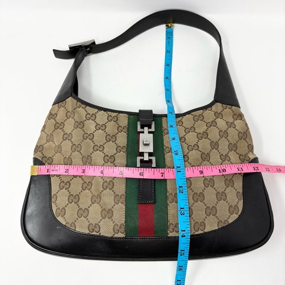 Gucci Jackie O 1961 GG Monogram Web Stripe Hobo Shoulder Bag Vintage Authentic - Picture 17 of 17